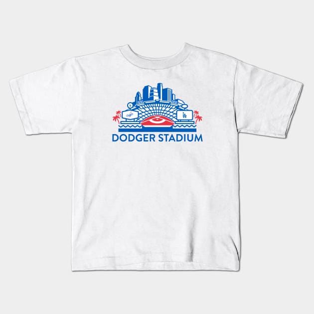 Dodger Stadium Kids T-Shirt by ElRyeShop